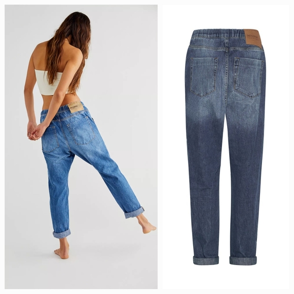 OneTeaspoon Shabbies Drawstring Boyfriend Jeans in Resort Blue XS - Picture 2 of 10